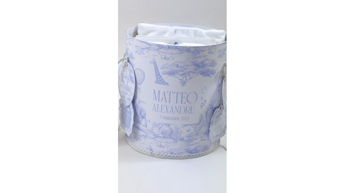 Trusou de botez Jungle Baby Toile de Jouy 4